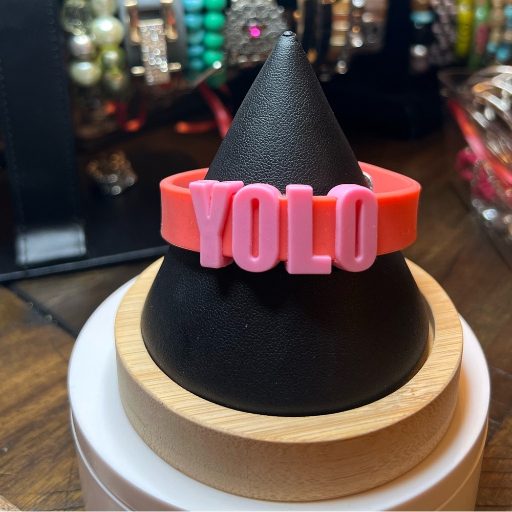 💜YOLO Bracelet - Pink and Orange